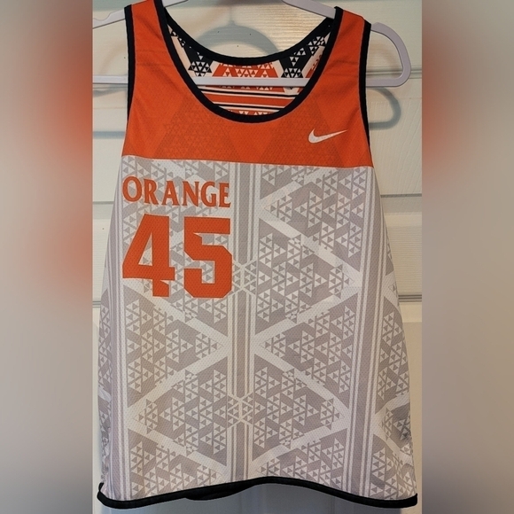 Nike Women's Syracuse Orange Reversible Lacrosse Jersey Navy White Size XL #45 - Picture 5 of 9